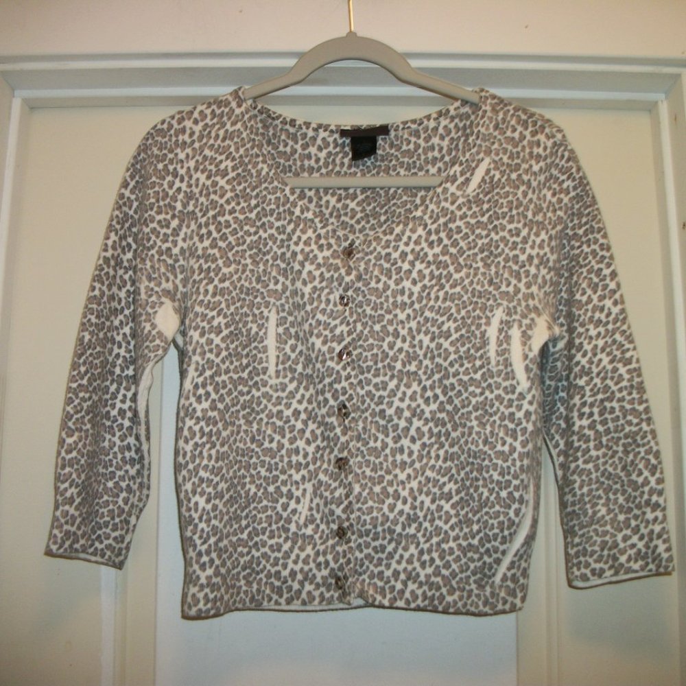 MIGHTY MUTED CHEETAH SWEATER W CLAW MARKS LG
